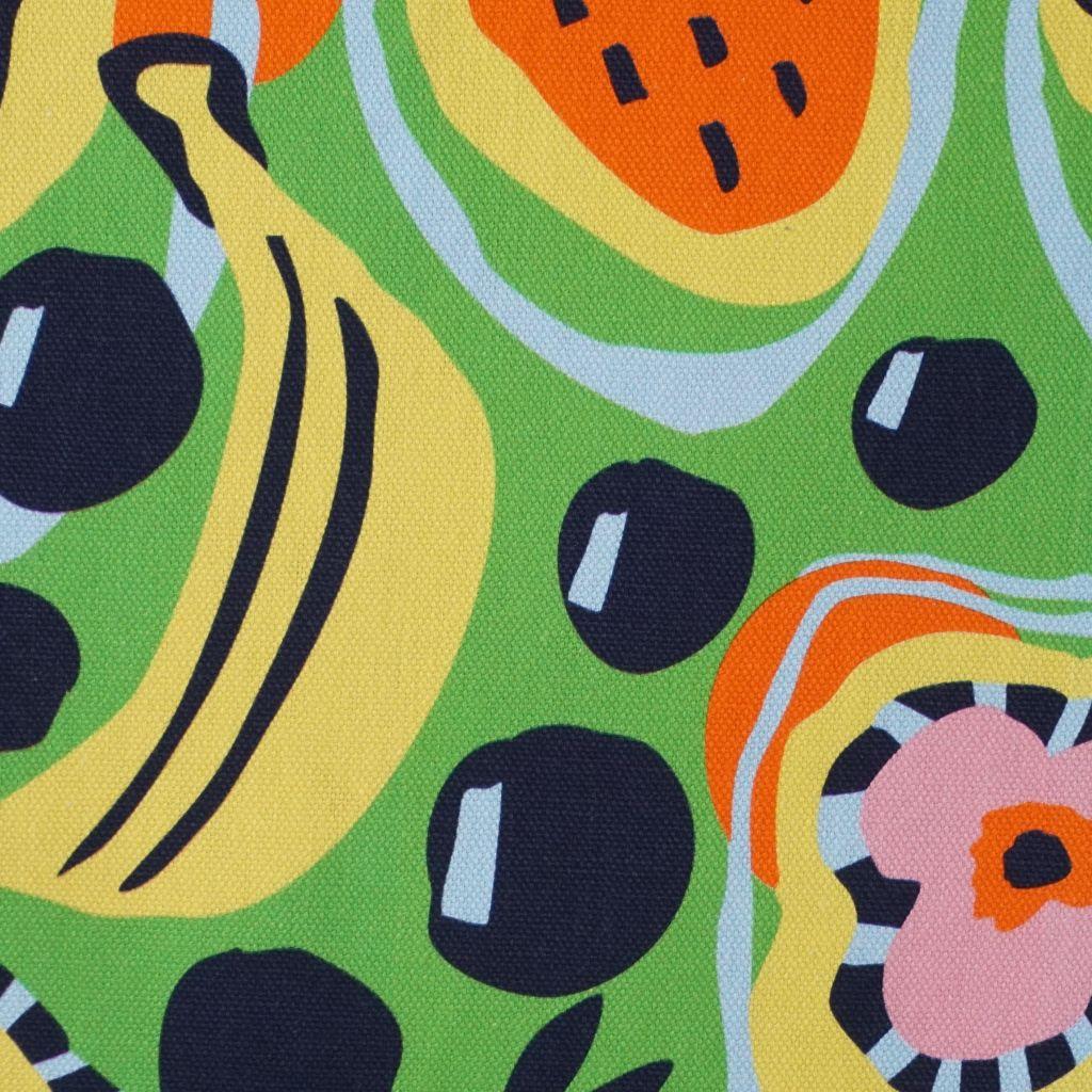 Dekostoff Canvas abstrakte Früchte grün gelb